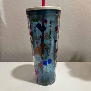 Starbucks Blue Tumbler with Straw